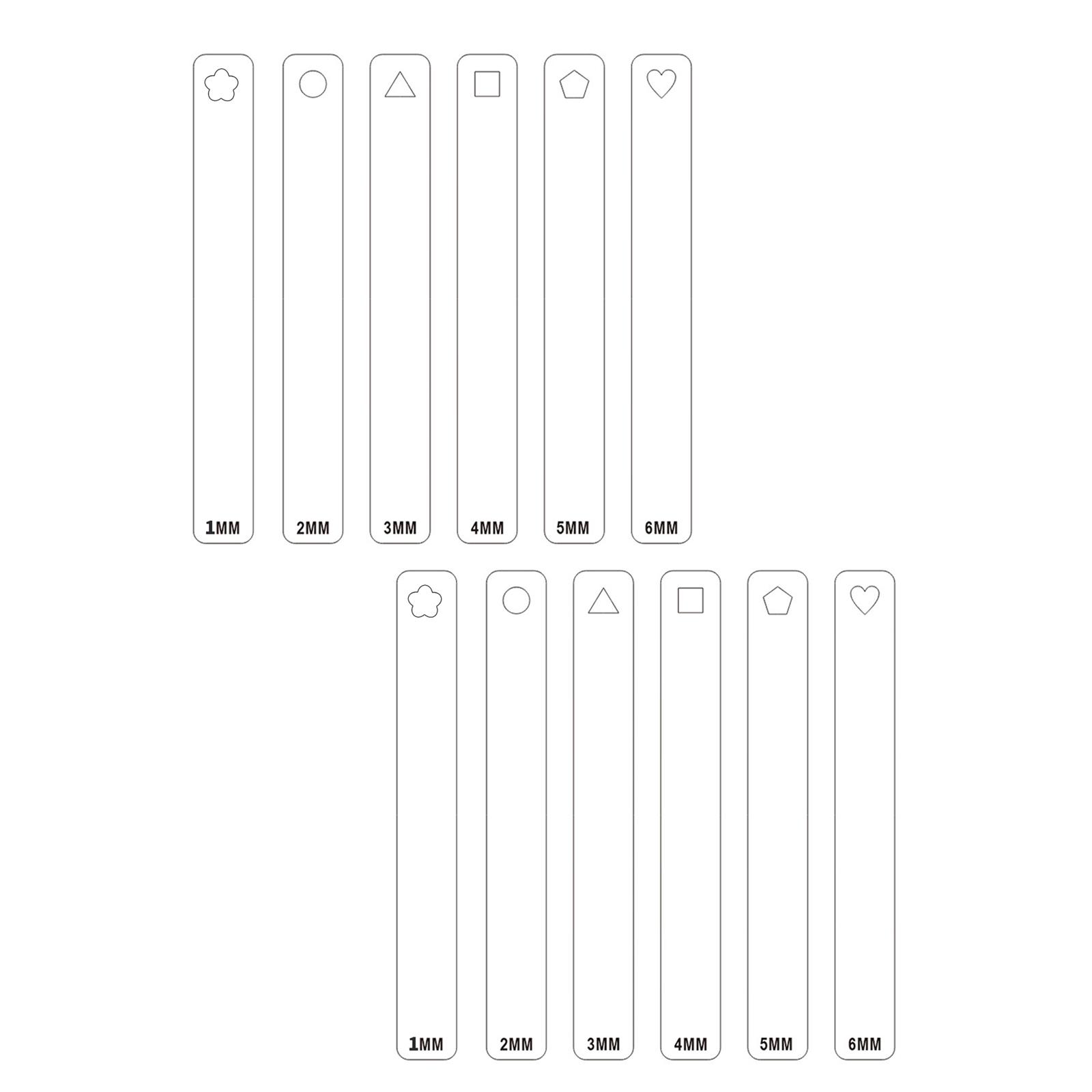 

12pcs Stylish Sturdy Acrylic Mudboard Guide Strips for Clay Thickness Control Convenient for Pottery and Baking Tool