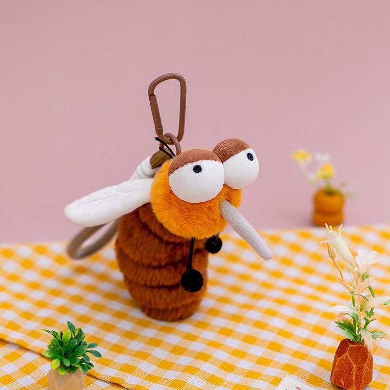 Adorable Insect Plush Keychain - Cartoon Doll & Backpack Charm