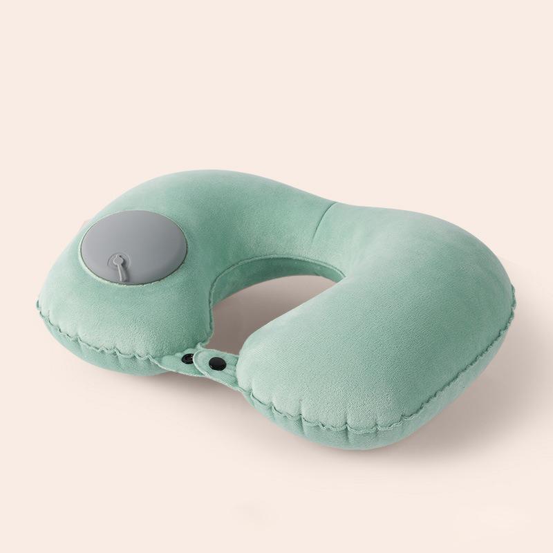 Inflatable Travel Neck Pillow for Airplane Train Car Washable Pillowcase U Shaped Office Napping Pillow,Home Head Neck and Lumbar Support