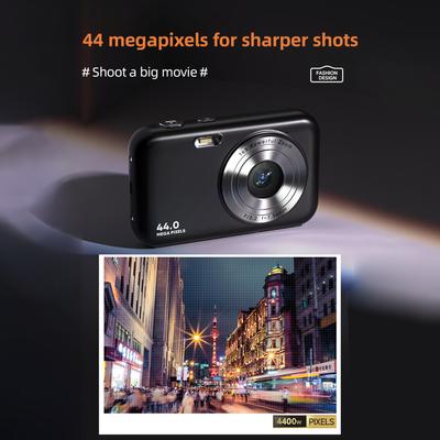 Tragbare Digitalkamera 1080P Videokamera 44MP 16-facher Digitalzoom Autofokus Selbstauslöser Anti-Verwacklung