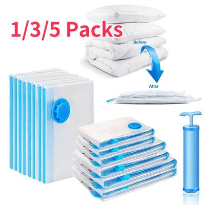 Sacs de rangement sous vide pour ranger les vêtements, sacs sous vide pour économiser de l'espace, sacs pour oreillers, couvertures, sacs de voyage sous vide