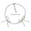 Elegant Bowknot Short Necklace Fashion Crystal Beaded Choker Necklace Simple Collar Necklace Clavicle Chain Jewelry