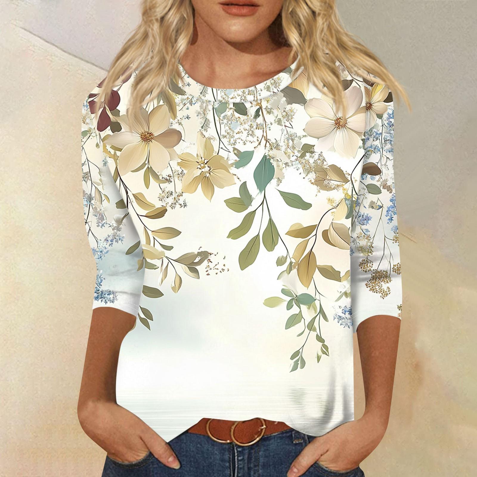 

Женский модный повседневный пуловер с воротником три четверти и принтом M жёлтый