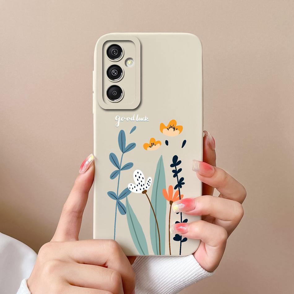 Cute Case For Samsung Galaxy A15 Funny Full Protection Soft Liquid Silicone Anti Choc Phone Cover For Samsung A15 A 15 Fundas