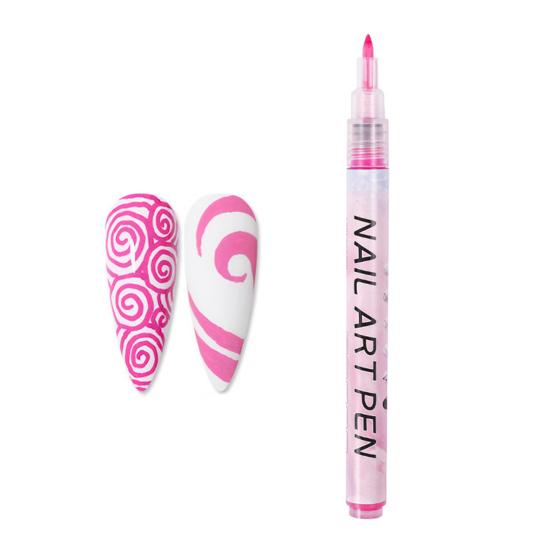 12 Colors Nail Art Pen Set Gel Painting Liner Pen Waterproof Quick Dry DIY Nail Marker Graffiti Dot Gel Pencil for Home Salon