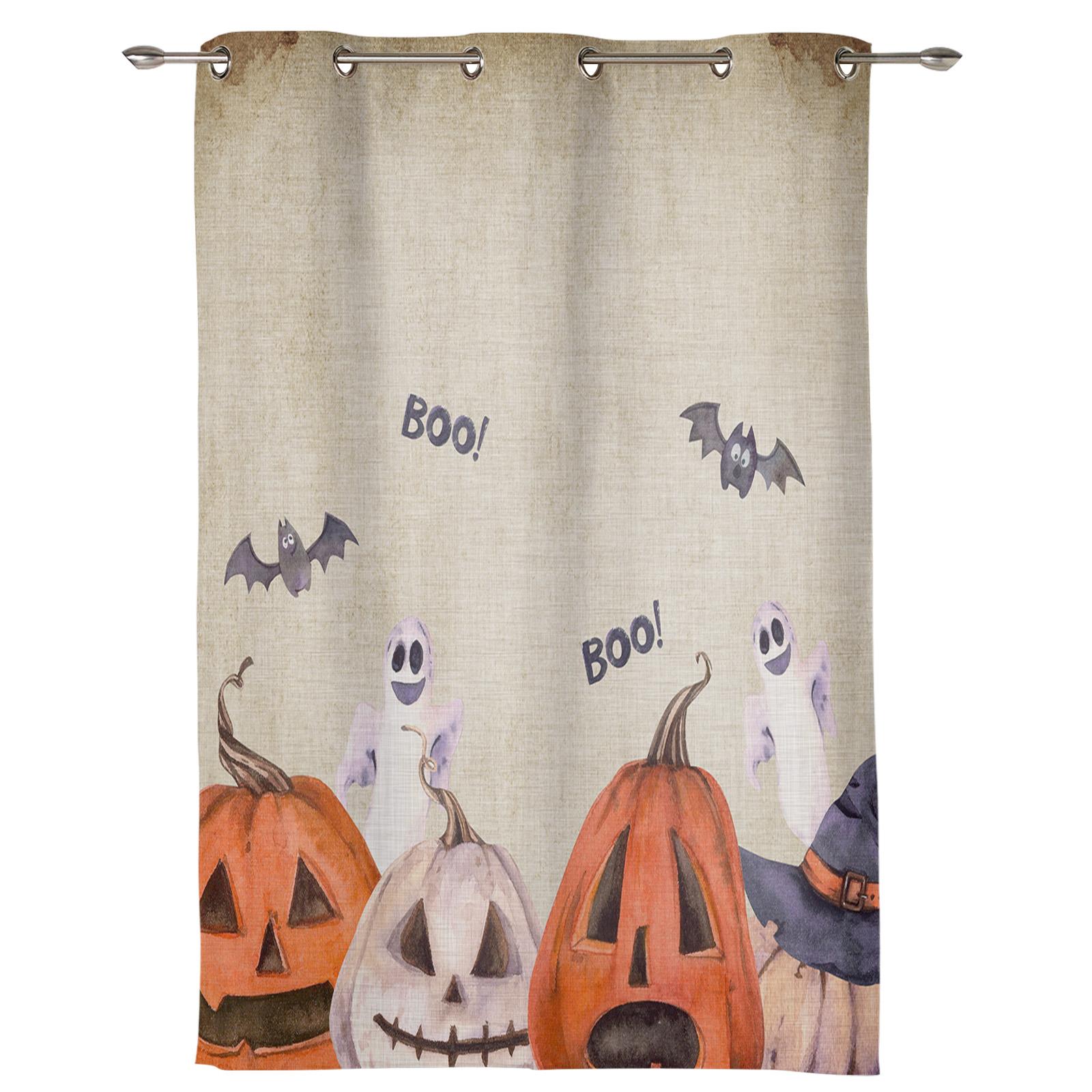 Хэллоуин тыква летучая мышь Шторы для спальни гостиной оконные шторы жалюзи кухня — фото 2