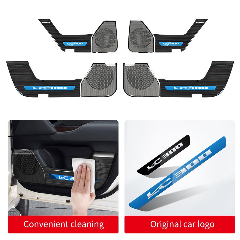 LC300 FJ300 Interior Accessories For 2021-2025 Toyota Land Cruiser 300 Stainless Steel Car Door Protective Cover Speaker Cover