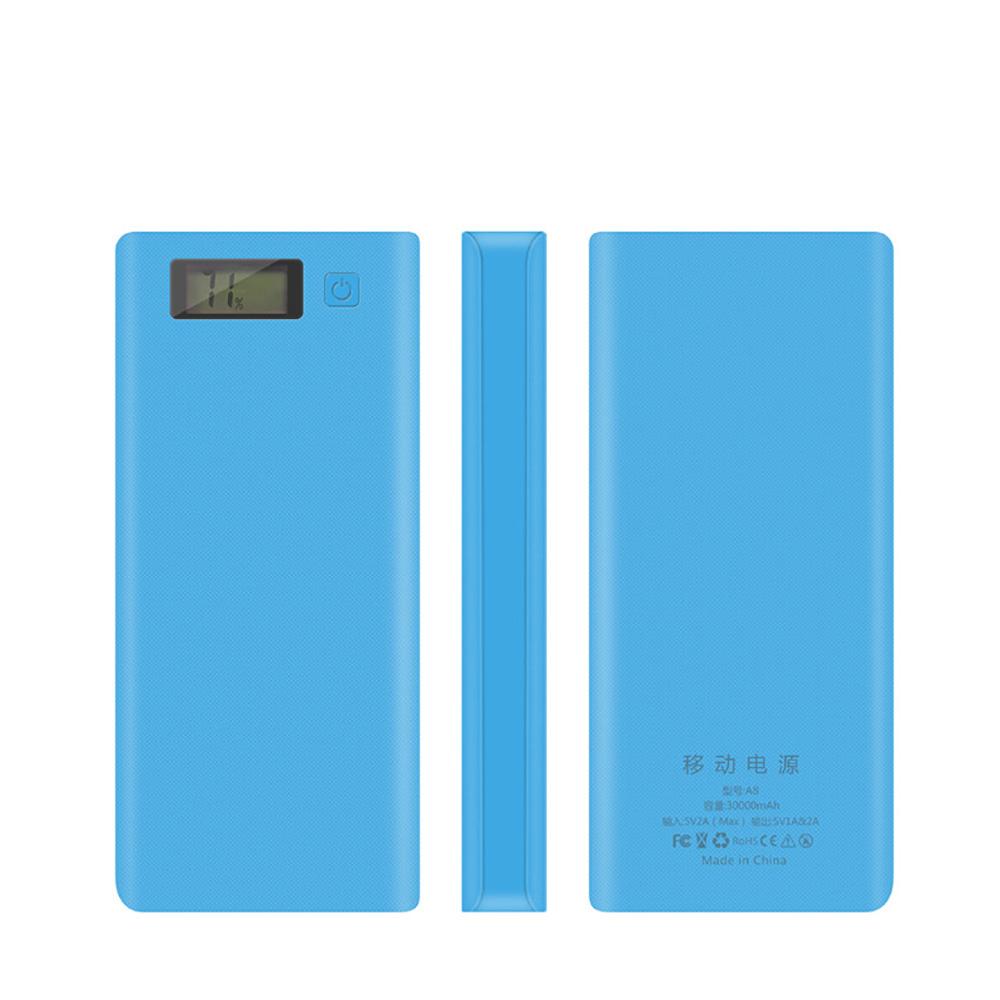Battery Power Bank Shell Box LCD Display Dual USB For 8Pcs 18650 Batteries Case