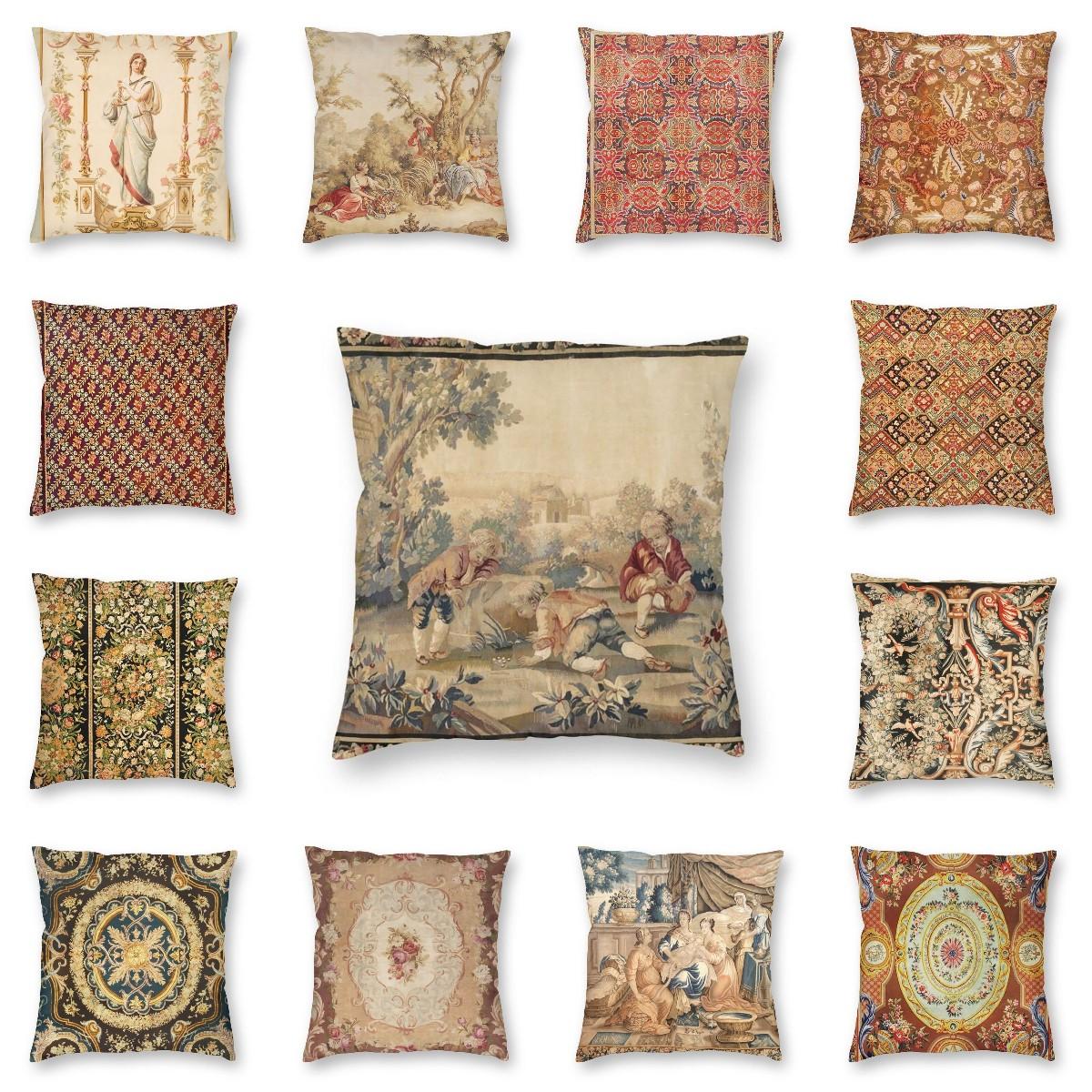 

Скандинавский стиль Винтажный Антикварный Обюссон Французский Богемский Цветочный Наволочка Домашний Декоративный Чехол Подушки Чехол Наволочка