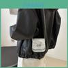 Trendy Small Square Crossbody Bag With Chain Detailing Modern Pu Leather Perfect For Daily Commuting