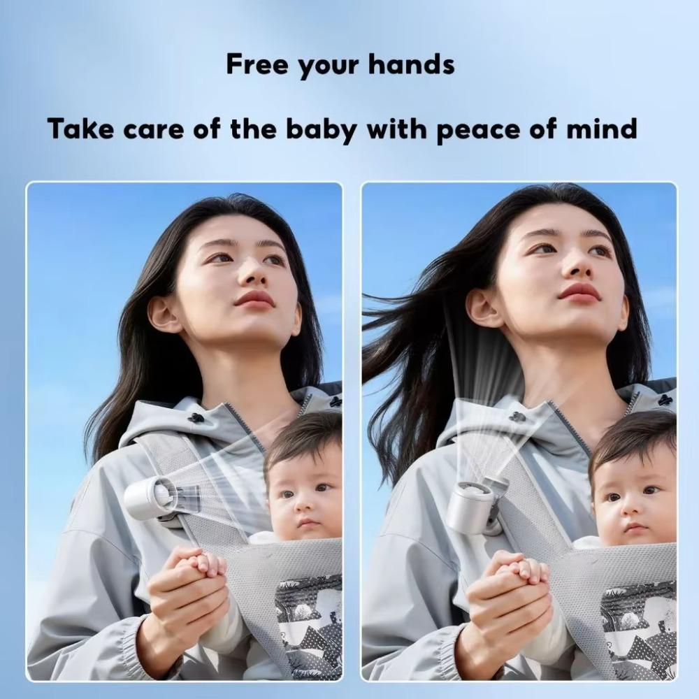 Type-C Charge Hat Clip Fan 3 Speeds Rechargeable Mini Desk Fan New Handheld Fan  Outdoor Use