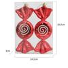 2, Christmas large flat candies, decorative pendants, Christmas tree ornaments, electroplated plastic painted candy ornaments