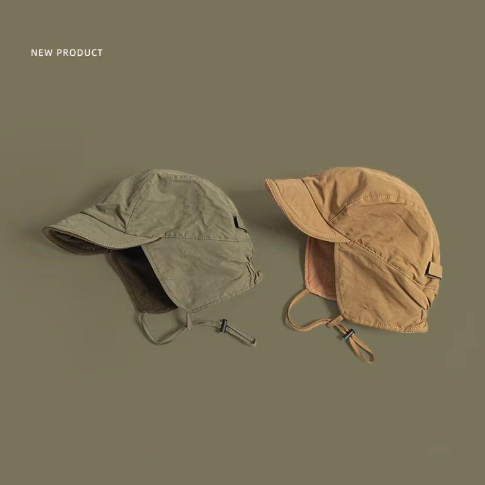 Winter Cap Earflap Hat Ear Protection Velvet Pilot Hat Lei Feng Cap Bonnet Hat  Outdoor Sports