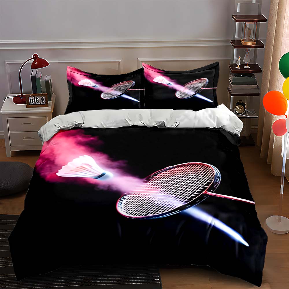

Badminton-inspired design. Bedding Duvet cover sets Duvet covers Pillowcases gifts (1 * Duvet Cover 2 * Pillowcases, without duvet insert) 135x200cm