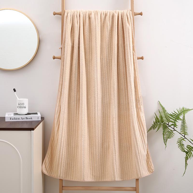 Quick-Dry Coral Fleece Bath Towel - Soft, Absorbent, Thickened for Home & Beach
