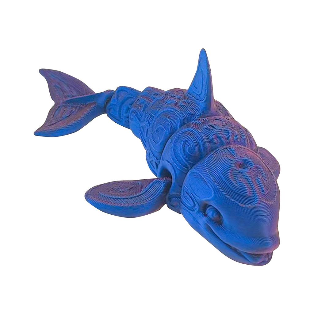 3D Printed Whale Toy, Foldable 3D Printed Whale Toy, Flexible Whale Statue Toy For ADHD, Home Decoration