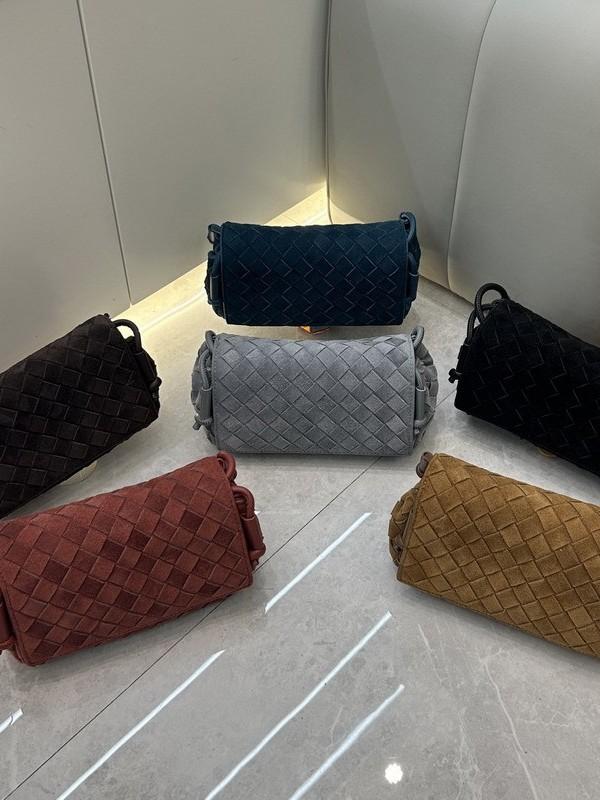 New Leather Cowhide Suede Woven Small Square Bag Tote Bag Pillow Bag Single Shoulder Crossbody Handbag Women's Bag