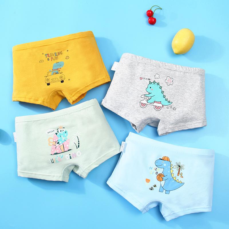 4 Pz/lotto Ragazzi Biancheria Intima di Cotone Bambini Boxer Bambino Bambini Mutandine Slip per Ragazzo Adolescente Mutande 2-12 Anni