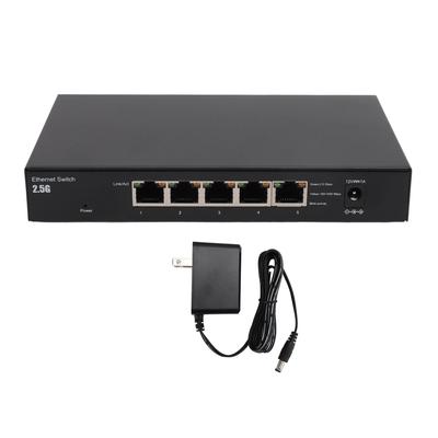 5 Port 2.5G Switch 8pin Network Port Aluminum Alloy Gigabit Ethernet Splitter Home Network Hub for