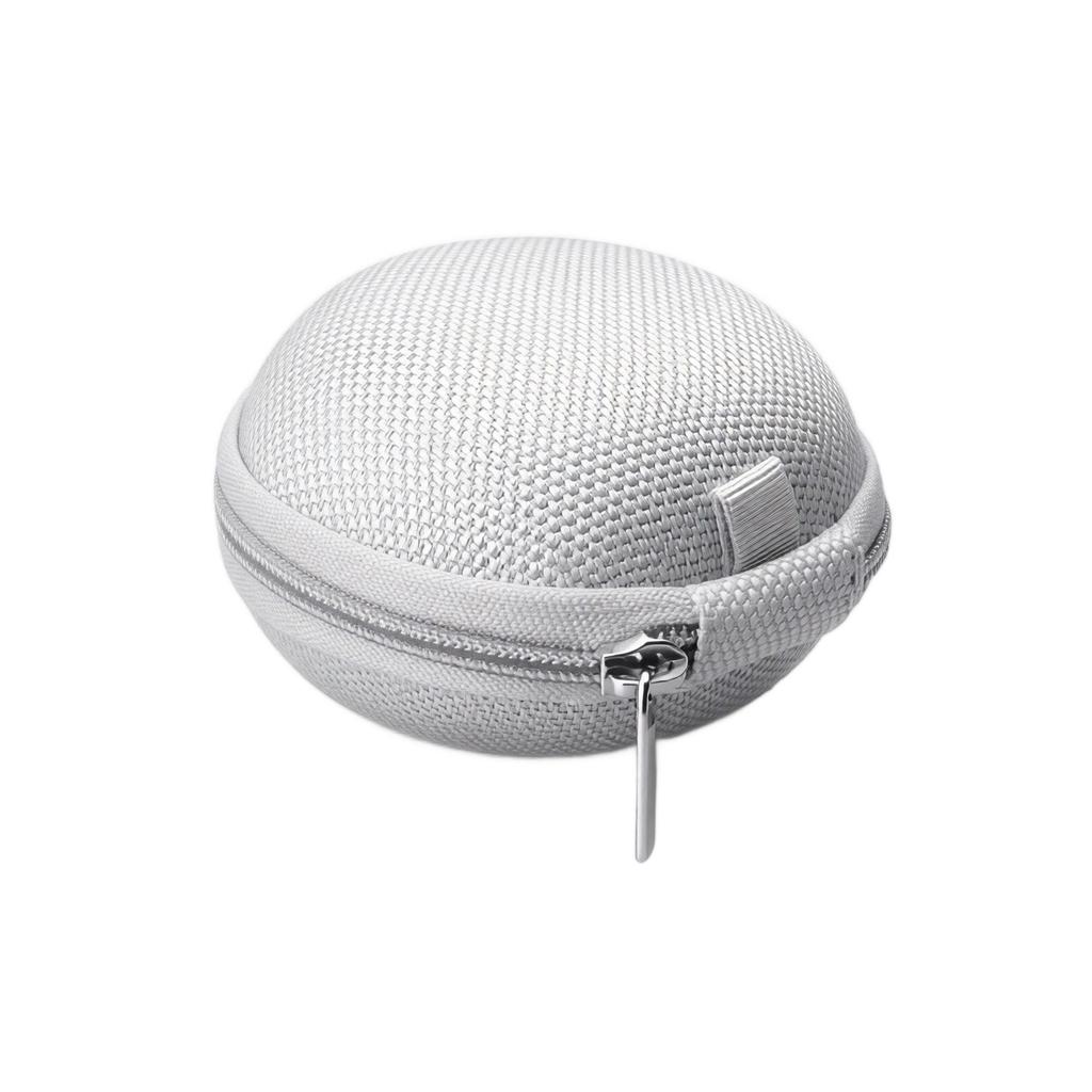 Compact Round EVA Hard Shell Case Small Storage Organizer for Earplugs Data Cables and Small Accessories Portable Zipper Closure