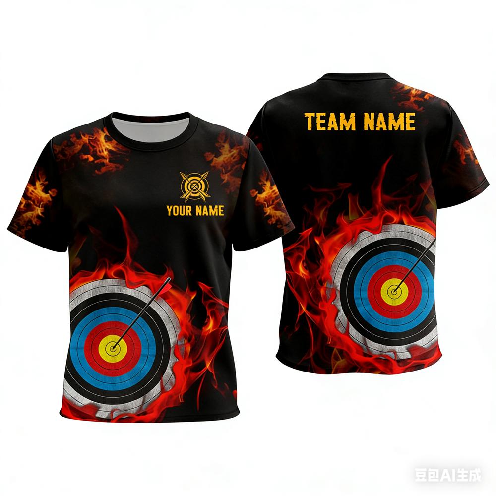 Archery Sports 3D Print Men's T-shirts Personalized Club Team Member T-Shirt Fashion Loose Short Sleeve Comfortable Plus Siz T-shirts