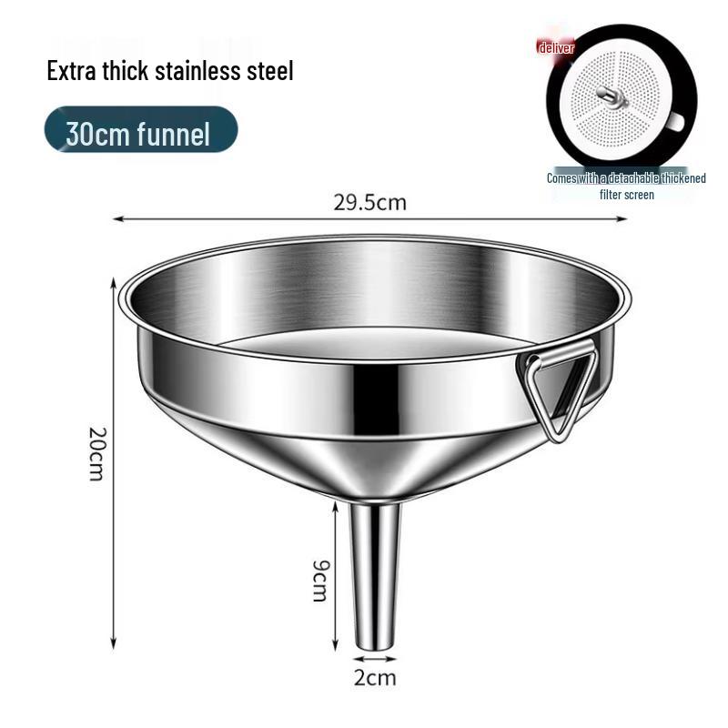 Mengzhang Food Grade 316 Stainless Steel Funnel with Filter
