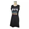 Women's Sleeveless Swimwear Coverups T-Shirt Beach Dress Tank Bikini Cover Up with Print