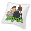 Federa Cuscino Personaggi Psych Shawn Spencer & Gus Poliestere Lino Velluto Fantasia Zip Decorativa Federa Cuscino Copricuscino Divano