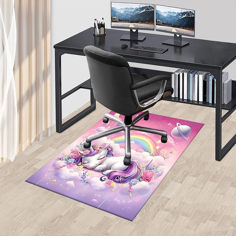 1PC Unicorn Rainbow Extra Large Non-Slip Floor Carpet, Office, Family, Bedroom, Studio - Large Area RugJ0361