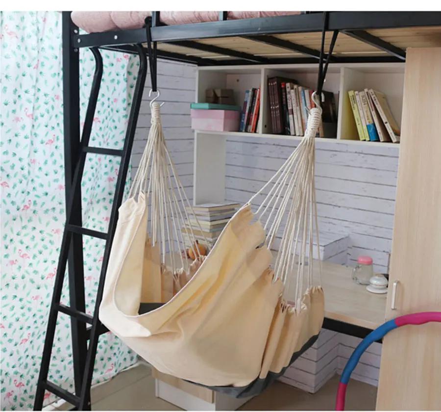 Canvas Hanging Chair Student Dormitory Home Swing Chairs Modern Living Room Decoration Hange Chair Washable Simple Solid Color