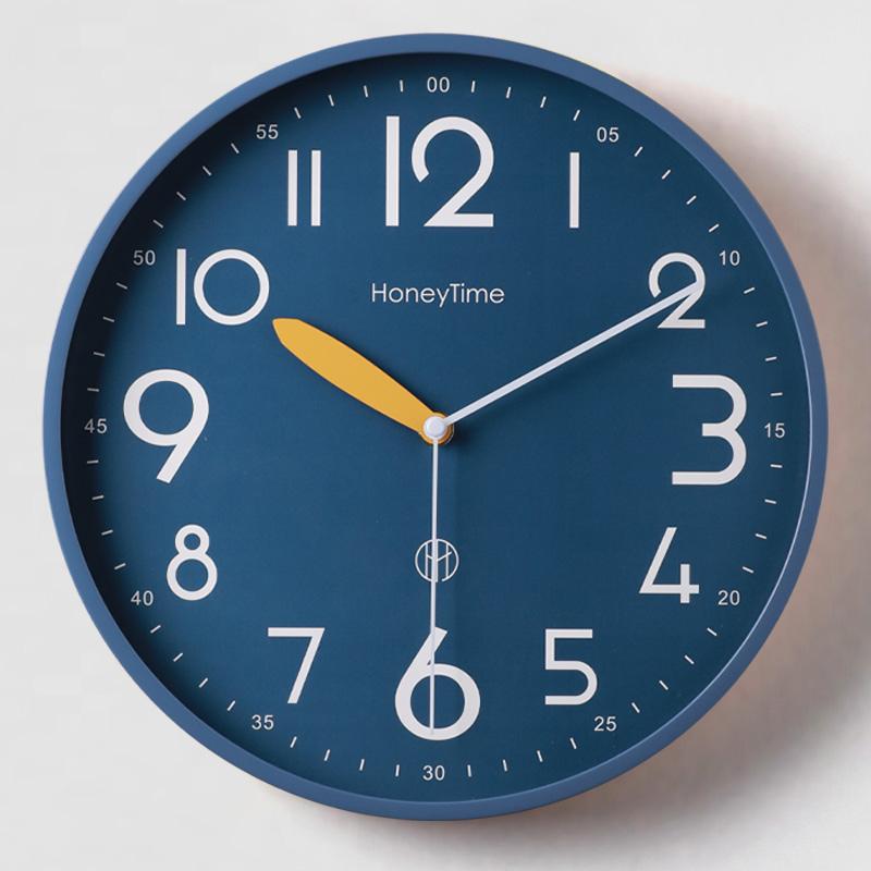 

2025New 10/12 inch Nordic Simple Wall Clock Living Room Home Decoration Silent Fashion Hanging Watch Modern Creative QuartzClock 10 inch синій