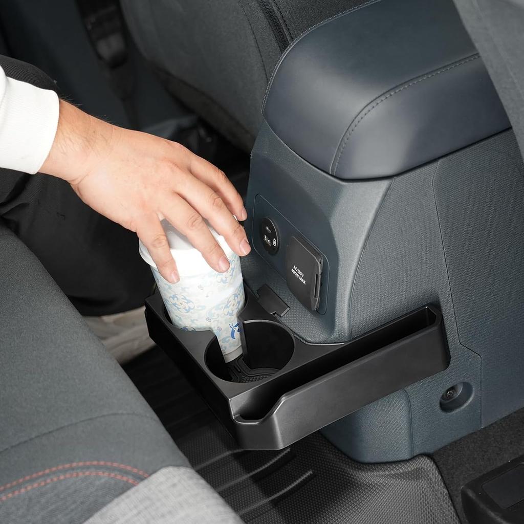 Mabett Removable Rear Dual Cup Holder For Ford Maverick -2025 Accessories, FIT Ert Expander Rear Seat Cup Holder Organizer