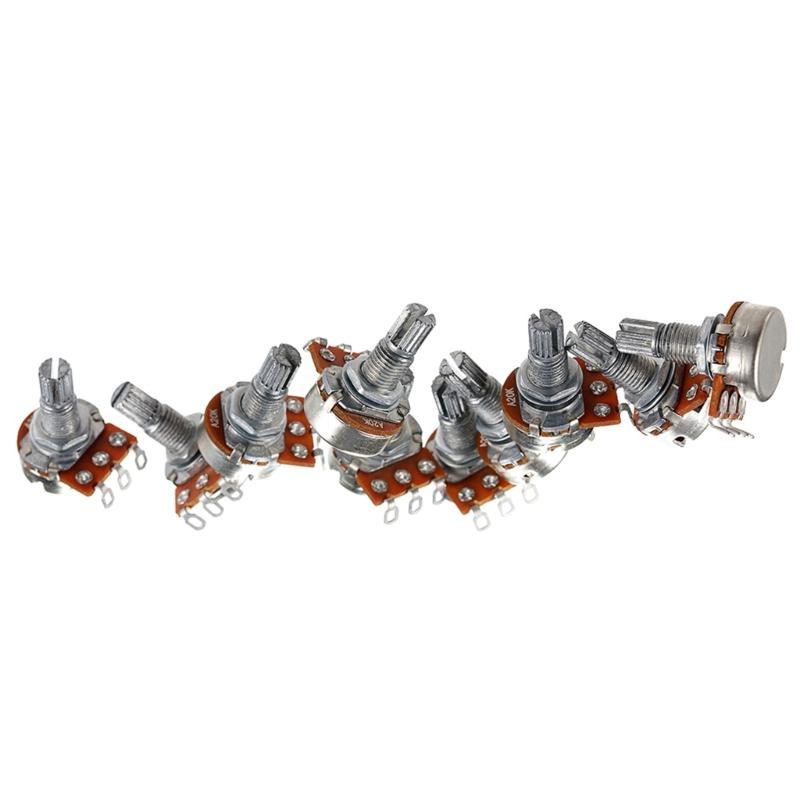 10Pcs Electric Guitar Pots Split Shaft Guitar Potentiometers A20K Volumes Tone Control Guitar Potentiometer Enduring