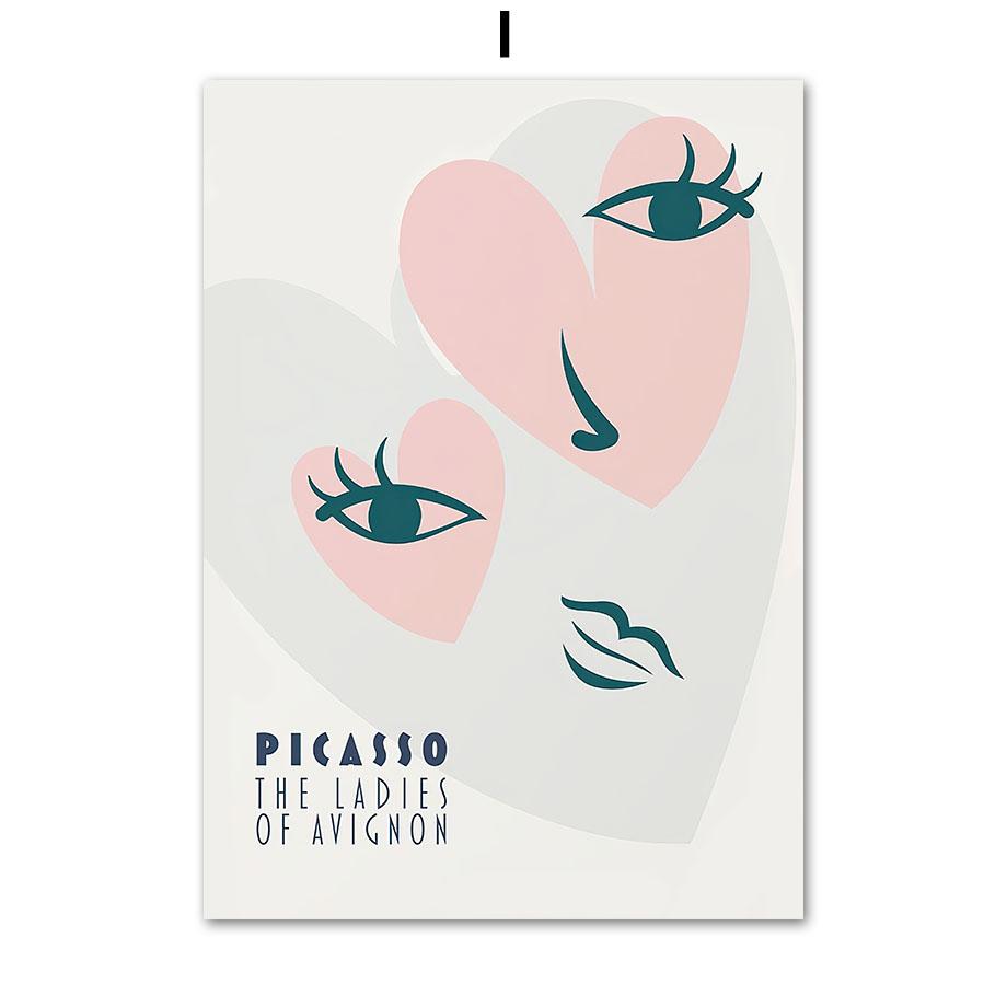 Abstract Fashion Girl Fruits Flower Line Picasso Posters And Prints Wall Art Canvas Painting For Living Room Decorative Pictures