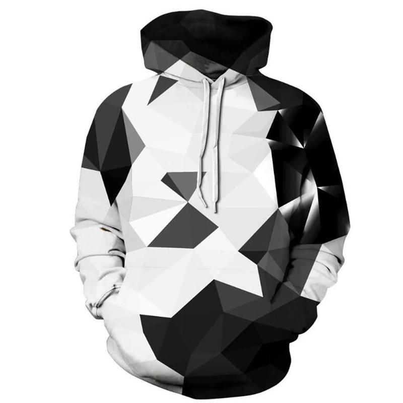 Geometric Men's Hoodies 3D Hoodies Sweatshirt Loose Casual Sportswear Spring Autumn Coat Street Clothing