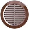 Grille d'aération - kotarbau - ronde - diamètre 125 mm - plastique marron - moustiquaire intégrée
