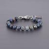8mm Dumortierite Fleur de Lis Good Luck Bracelet Prayer Beads Bracelet [Coai]