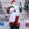 Resin Christmas Figurine Standing Holiday Santa Statue Santa Claus Ornaments  Home Decor