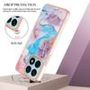 For Honor X8a 4G Case with IMD Marble Flower Pattern TPU Mobile Back Cover
