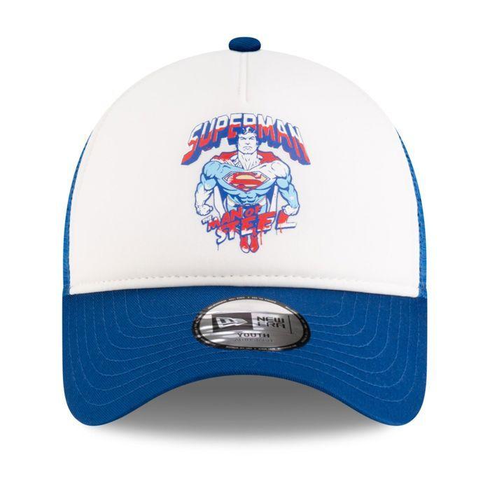 Kinder Trucker Cap - NEW ERA - SUPERMAN - Verstellbar - Jugendgröße - 100% Polyester