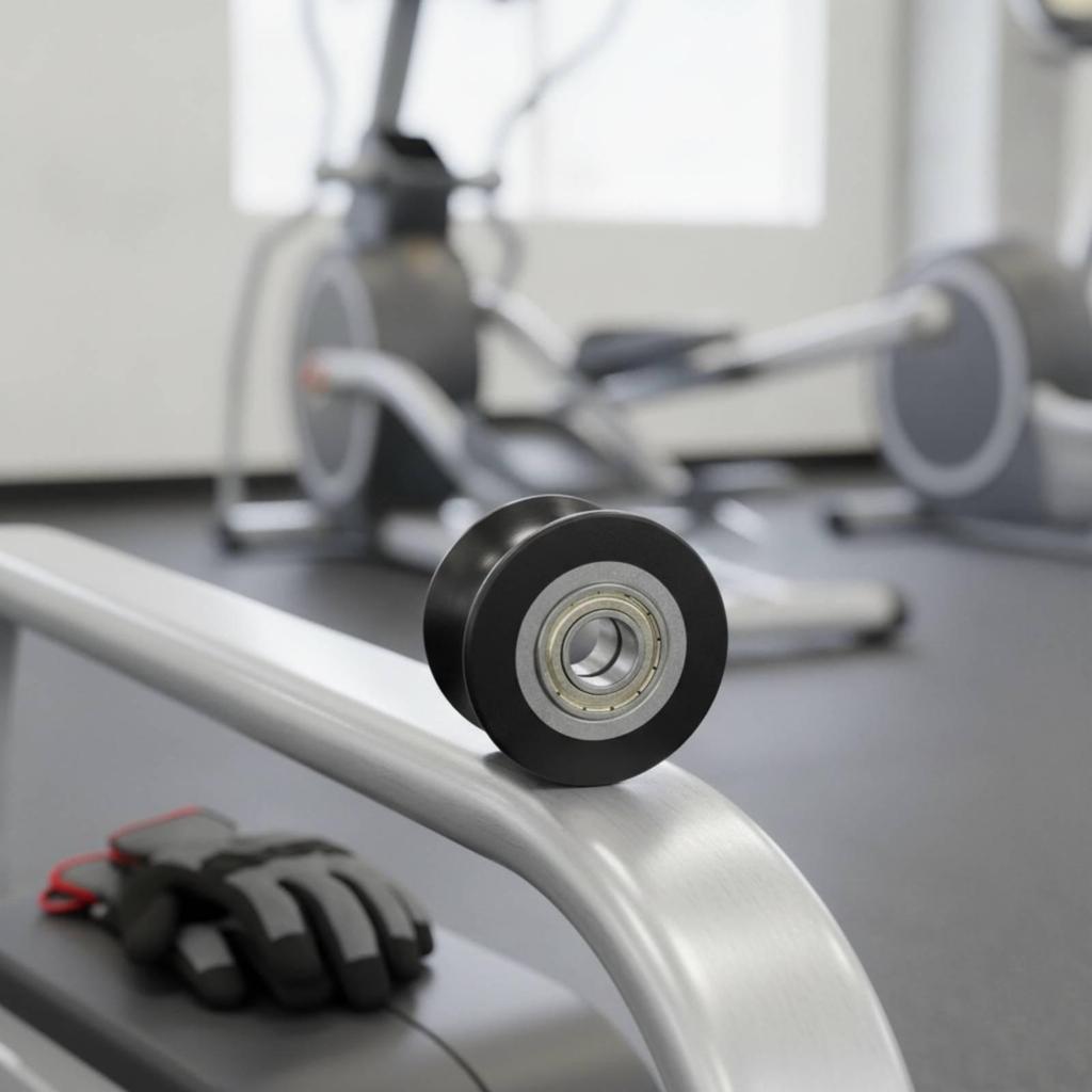 Aluminum Pulley Wheel 70 Mm Grooved Roller Elliptical Bearing