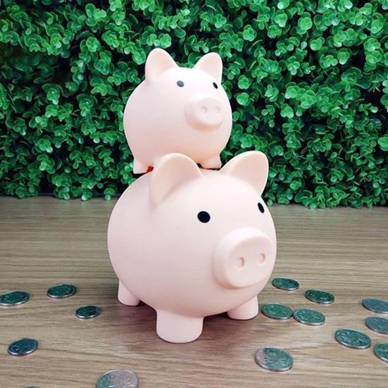Cartoon Pig Vinyl Piggy Bank, Shatterproof Coin Cash Storage Container, Children Money Saving Box Decoration, Girls for Boys Girls