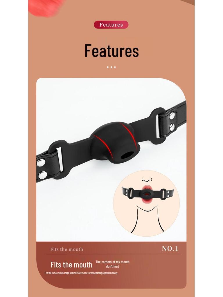 Silicone Ball Gag Mouth Opener for Couples - Adult BDSM Toy