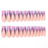 Europe and the United States Hot-selling 24 Pieces of Nail Art 3D Three-dimensional French Spice Girl Wind Gradual Change Long Wear Armor