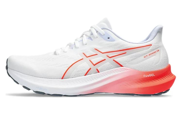 ASICS GT 2000 12 White Sunrise Red Women s 1012B506-101 40