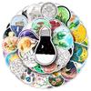 50 Sheets Waterproof Light Bulb Cartoon Stickers for Journals, Phone Cases, and Stationery