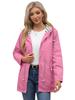 2025 Women’s Water-Repellent Hooded Trench Coat with Striped Lining - Plus Size Available