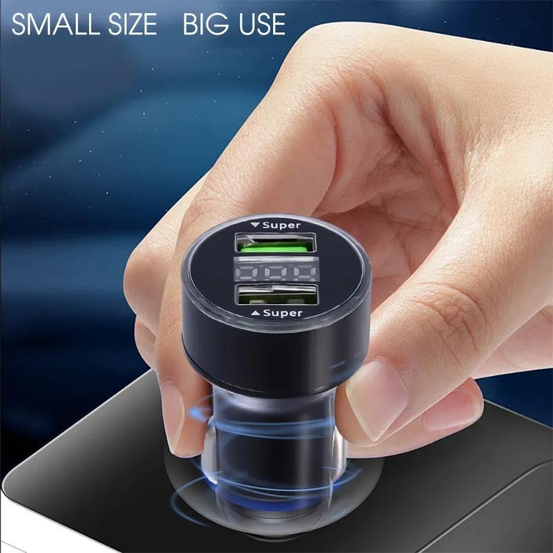 250W Car Charger Super Fast Charging With Digital Display Charging Adapter Auto Accessories For IPhone Samsung Xiaomi Huawei