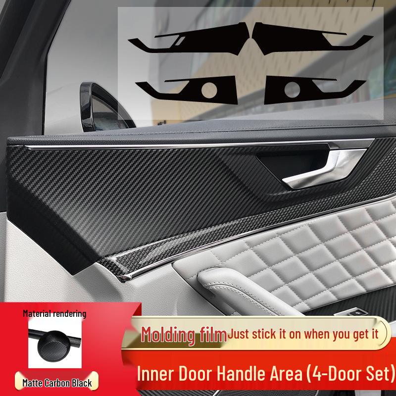 Hongqi HS5 Interior Carbon Fiber Anti-Kick Pad & Gear Shift Sticker Set