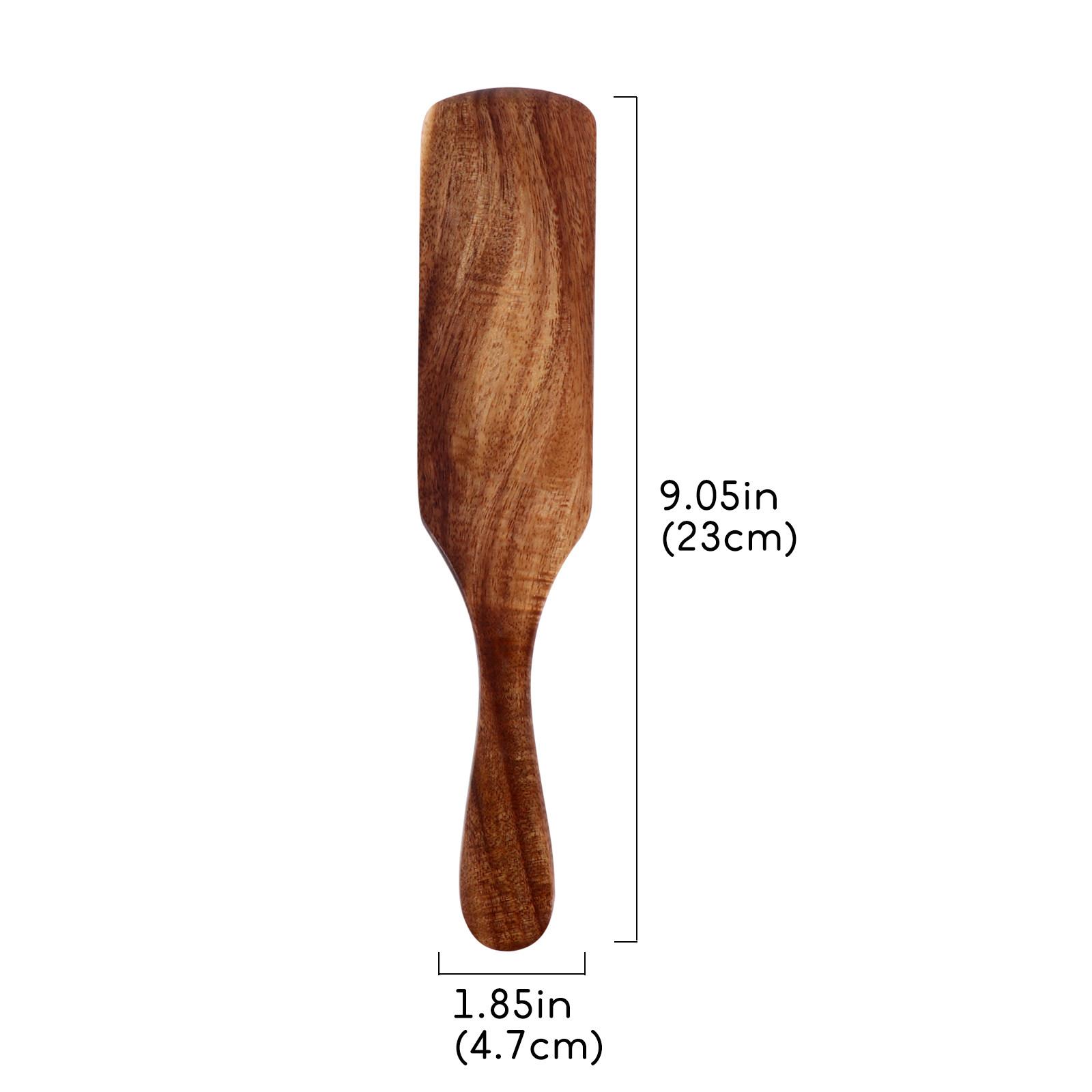 

Wooden Cooking Turner Long Handle Non Stick Spatula Heat Resistant Kitchen Cooking Tool Wood Turner Kitchen Shovel коричневий